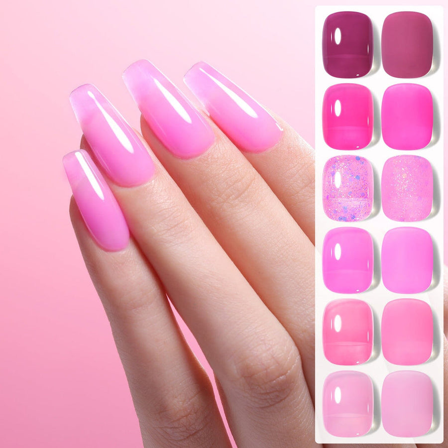 6 Colors Pink Muse Milky Jelly Gel Polish Set 7ml