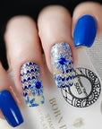 Nail Stamping Plate Flower Yarn-S003