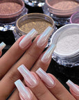 Silver Gradient Auroras Pearl Nail Powder #07