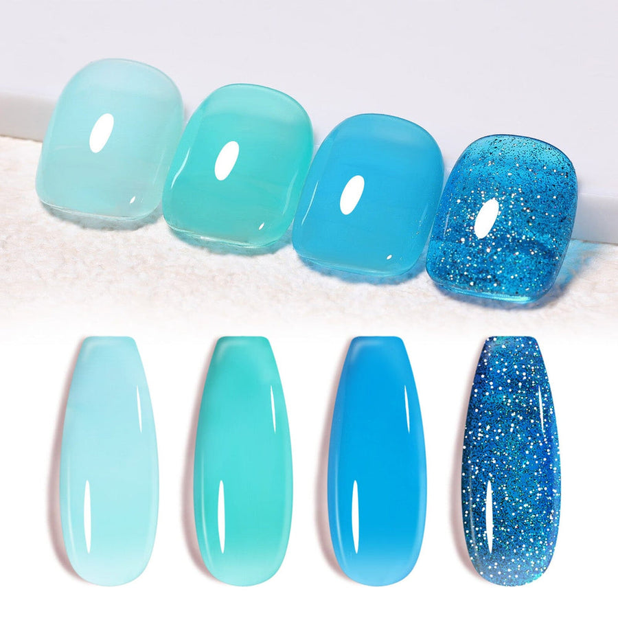 4 Colors Ocean Blue Milky Jelly Gel 7ml