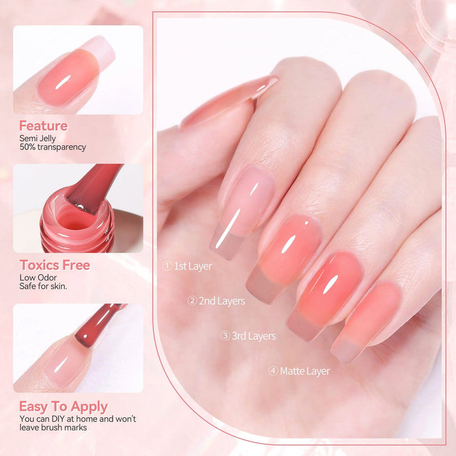 X-Jelly Gel HEMA FREE Semi Jelly Gel Nude #08 15ml