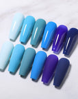 Blue 6 Colors Gel Polish Set 10ml