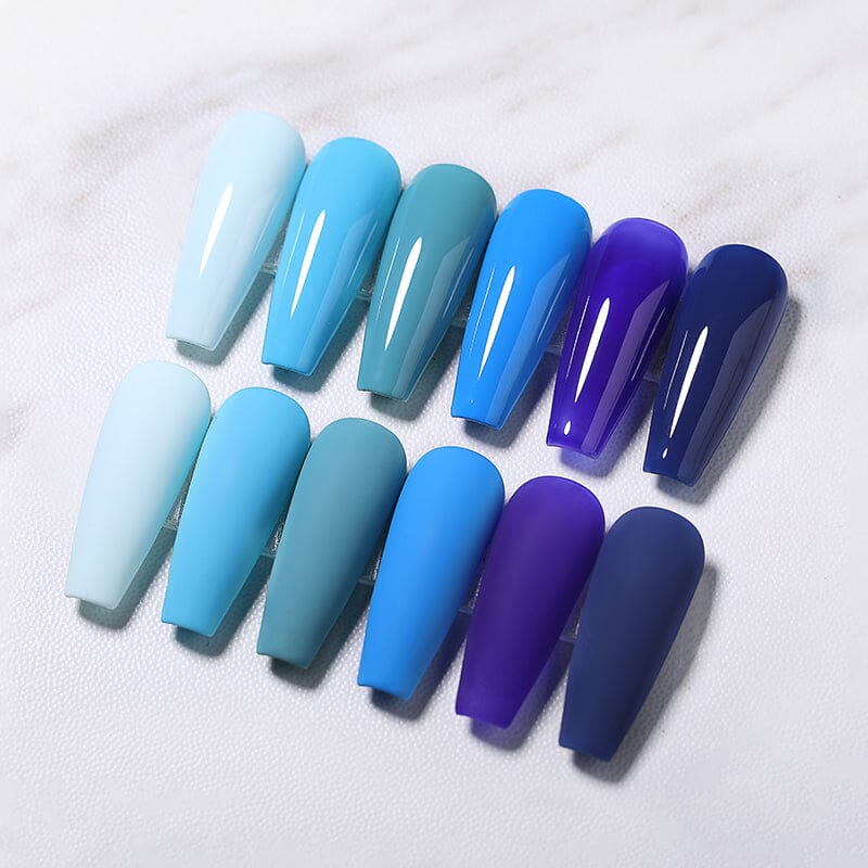 Blue 6 Colors Gel Polish Set 10ml