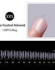 120pcs Semi-frosted Almond Nail Tips