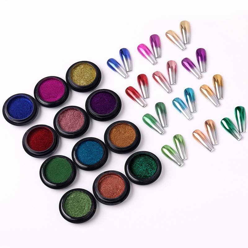 15 Colors Mirror Nail Powder Set