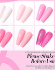 6 Colors Pink Baby Gel Polish Set 10ml