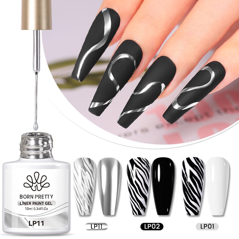 6 Colors Classic Liner Paint Gel Polish Set 10ml