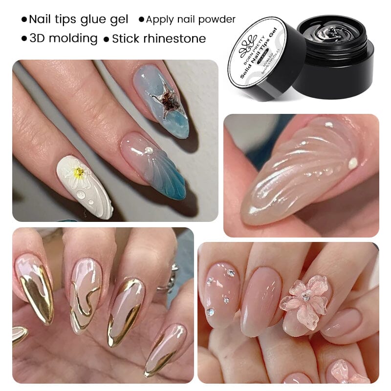 Clear Solid Nail Tips Gel 5ml