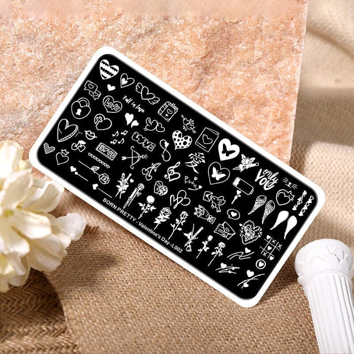 Nail Stamping Plate Valentine's Day-L002