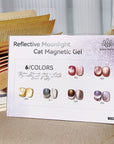 Color Chart Card for Reflective Moonlight Cat Magnetic Gel