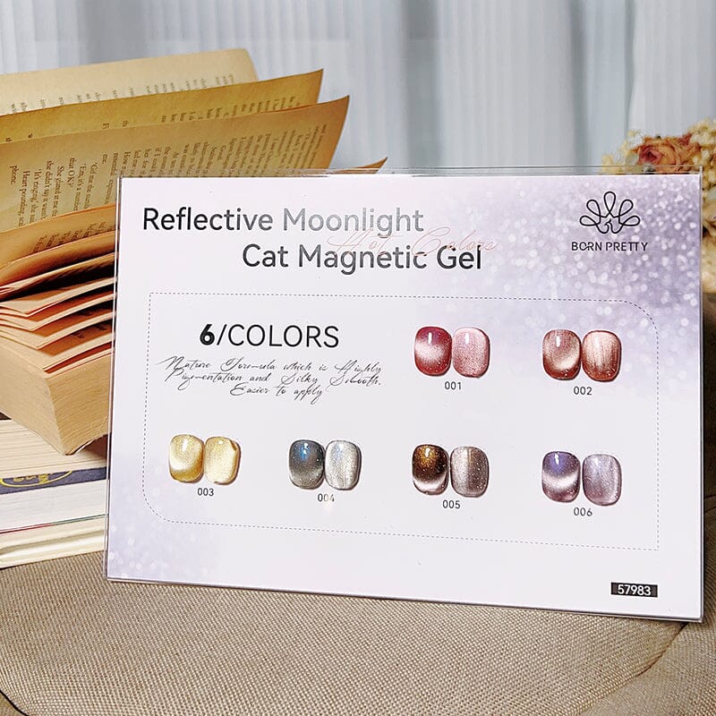 Color Chart Card for Reflective Moonlight Cat Magnetic Gel