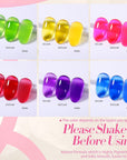 6 Colors Neon Garden Ice Jelly Gel Polish Set 7ml