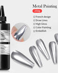 Super Shine Silver Metal Painting Gel 250g