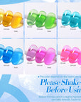 6 Colors Summer Soda Ice Jelly Gel Polish Set 7ml