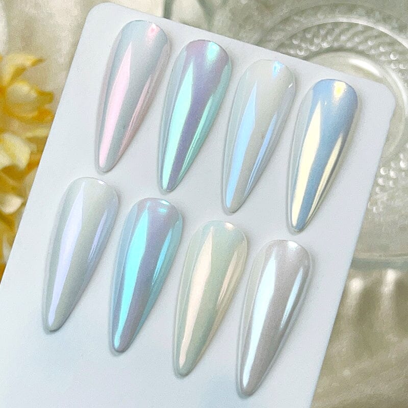 8pcs Neon Pearly Nail Powder