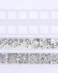 12 Grids Colorful Nail Rhinestones