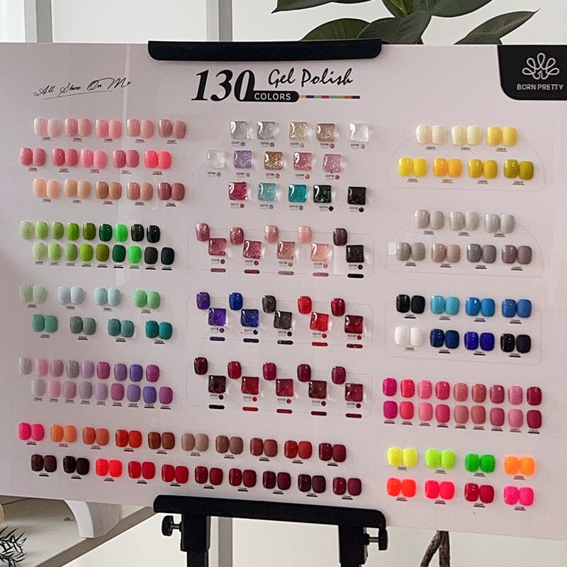 Color Chart Card for 130 Colors Gel Polish