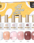 6 Colors Jelly Nude Gel Set (Set 14-20)