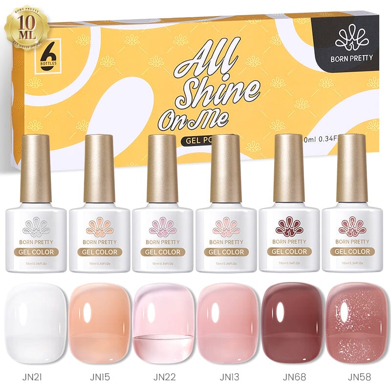 6 Colors Jelly Nude Gel Set (Set 14-20)