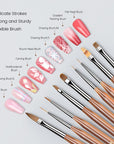 9pcs Nail Brush Set