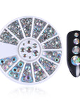 Nail Rhinestones in Wheel 3D Nail Decoration