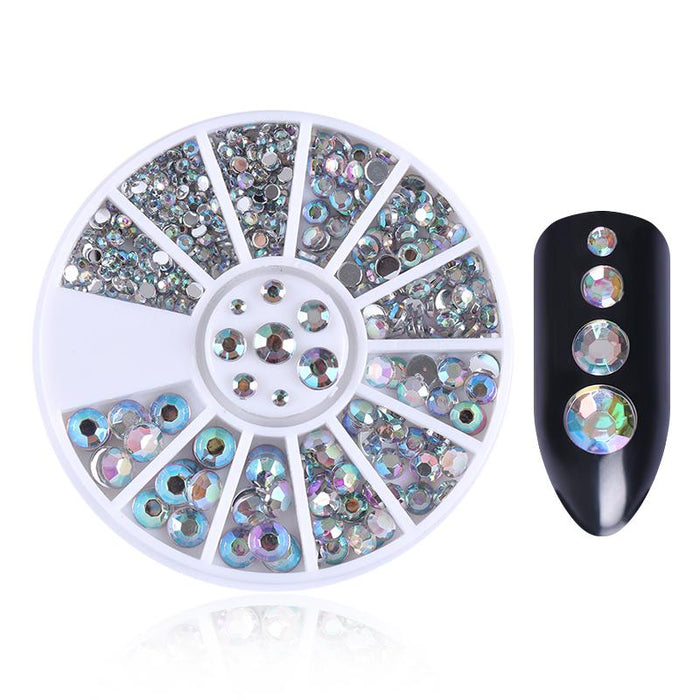 Nail Rhinestones in Wheel 3D Nail Decoration