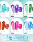 6 Colors Green Blue Gel Polish Set 10ml