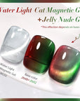 2pcs Set Water Light Cat Magnetic Gel & Jelly Nude Gel