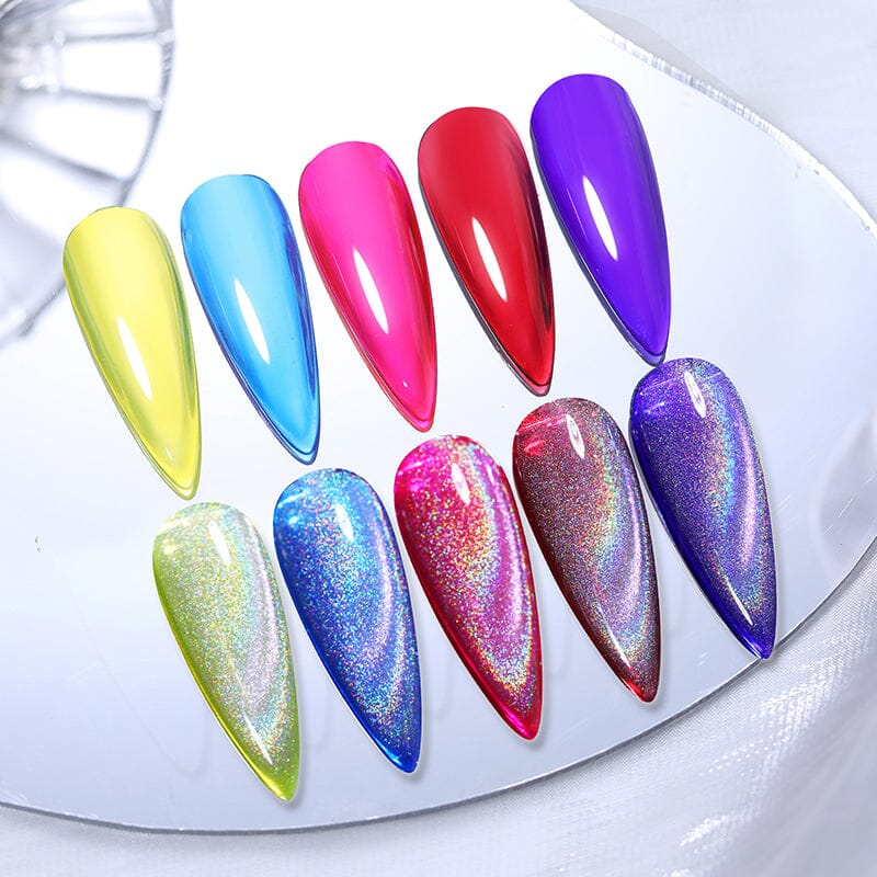 6 Colors Jelly Gel & Cat Magnetic Gel Polish Set #11 10ml