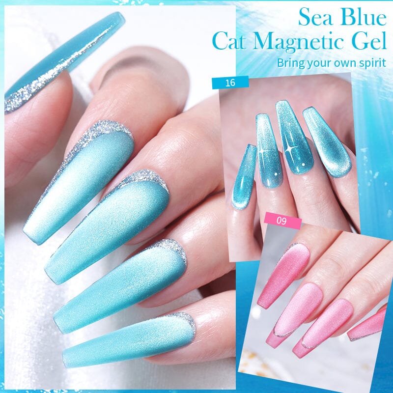 18 Colors Sea Blue Cat Magnetic Gel Set 10ml