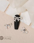 Butterfly Heart Pearly Alloy Nail Decoration