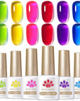 6 Colors Neon Garden Ice Jelly Gel Polish Set 7ml