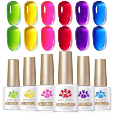 6 Colors Neon Garden Ice Jelly Gel Polish Set 7ml