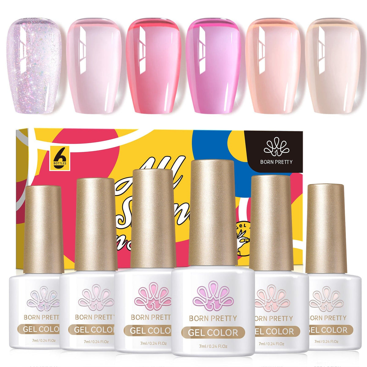 6 Colors Snow Coral Ice Jelly Gel 7ml