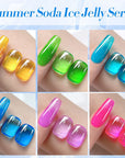 6 Colors Summer Soda Ice Jelly Gel Polish Set 7ml