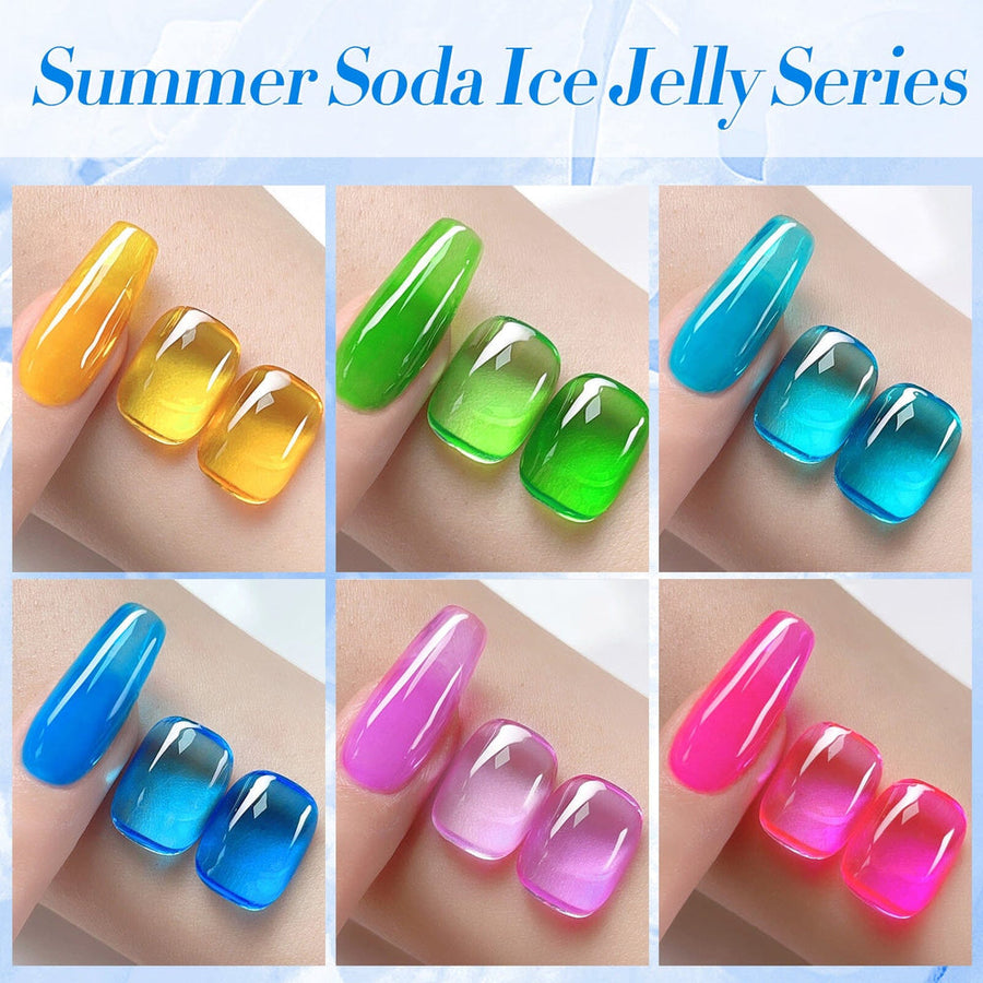 6 Colors Summer Soda Ice Jelly Gel Polish Set 7ml