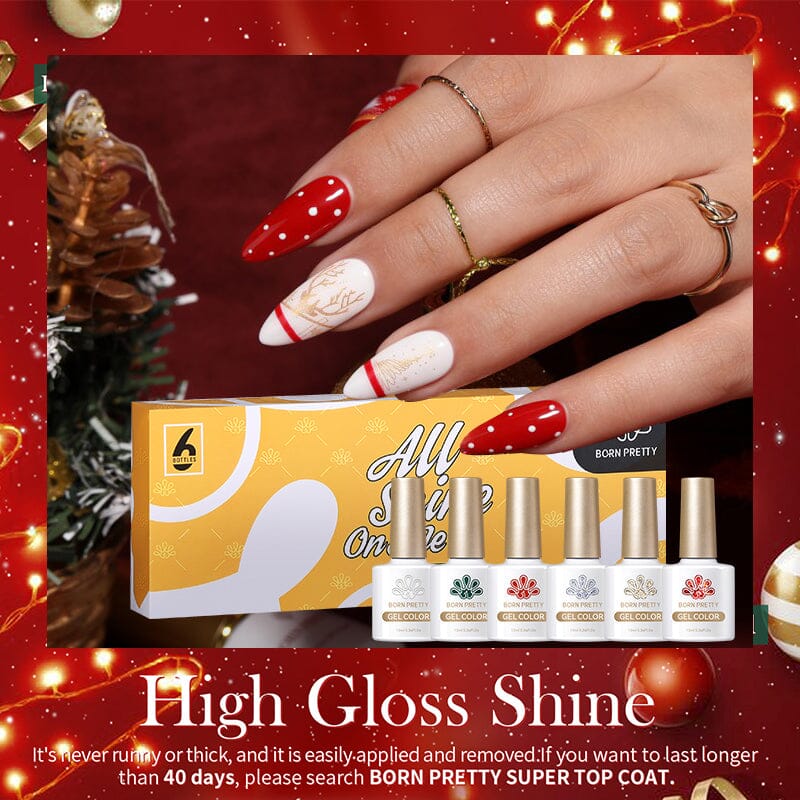 6 Colors Christmas Gel Polish Set