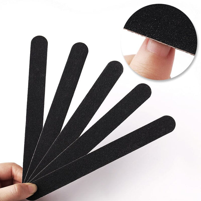 5pcs Black Straight Nail Files 180/180