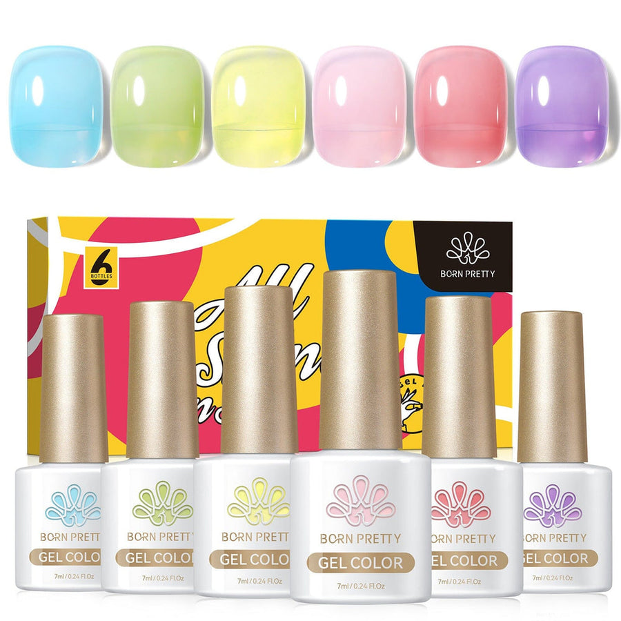 6 Colors Hey Candy Semi Jelly Gel Polish Set 7ml