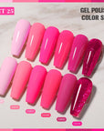 Pink 6 Colors Gel Polish Set 10ml