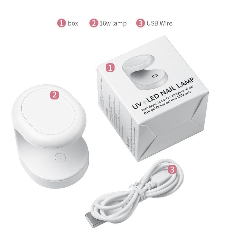 16W White Mini Nail Dryer UV/LED Lamp