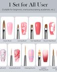 9pcs Nail Brush Set