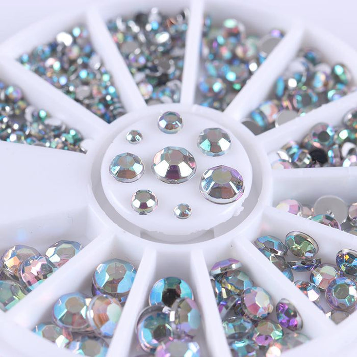 Nail Rhinestones in Wheel 3D Nail Decoration