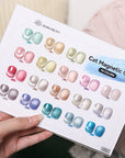 Color Chart Card for Sea Blue Cat Magnetic Gel