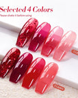 4 Colors Ruby Regalia Milky Jelly Gel 7ml