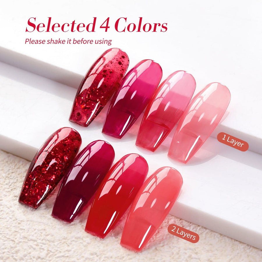 4 Colors Ruby Regalia Milky Jelly Gel 7ml