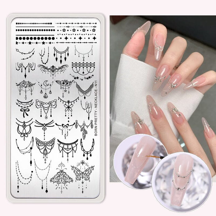 Nail Stamping Plate NECKLACE-N11