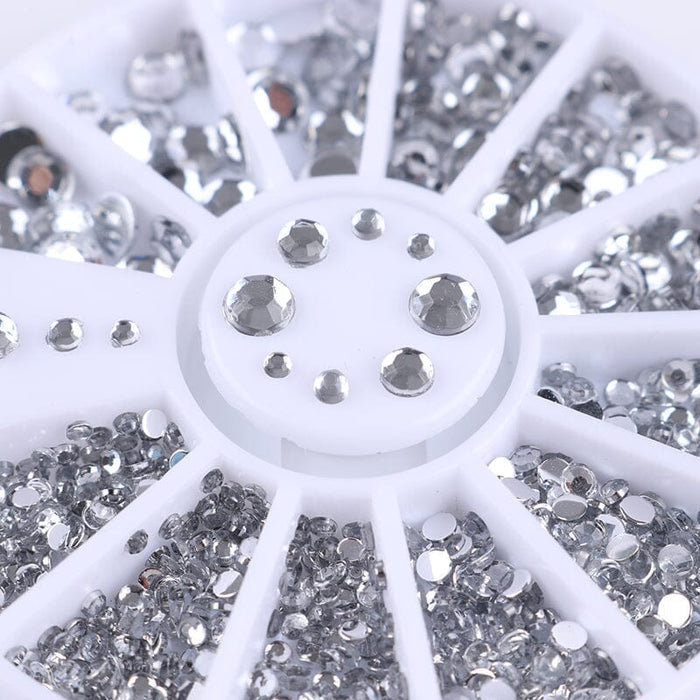 3D Nail Rhinestones in Wheel