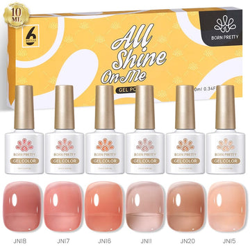 6 Colors Nude Jelly Gel Set 02 10ml