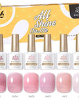 6 Colors Jelly Nude Gel Set 10ml